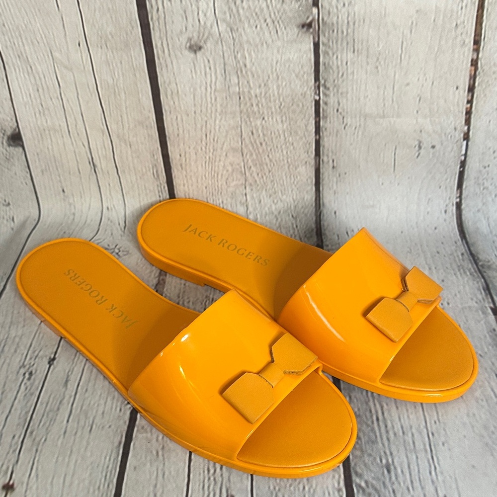 Jack Rogers Patricia Bow Jelly Slide in Mango